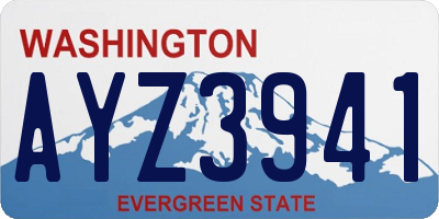 WA license plate AYZ3941