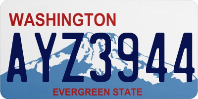 WA license plate AYZ3944
