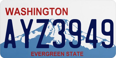 WA license plate AYZ3949