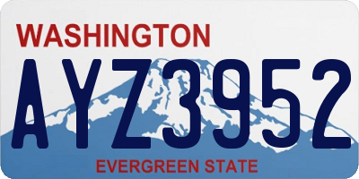 WA license plate AYZ3952
