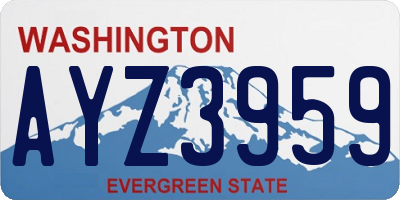 WA license plate AYZ3959