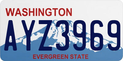 WA license plate AYZ3969