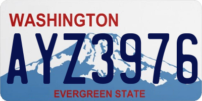 WA license plate AYZ3976