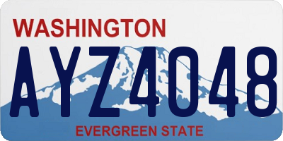 WA license plate AYZ4048