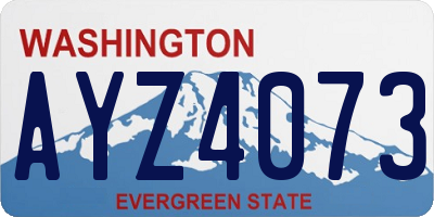 WA license plate AYZ4073