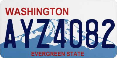 WA license plate AYZ4082