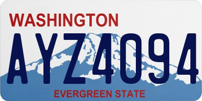WA license plate AYZ4094