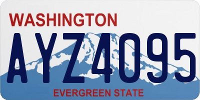 WA license plate AYZ4095