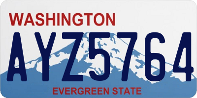 WA license plate AYZ5764