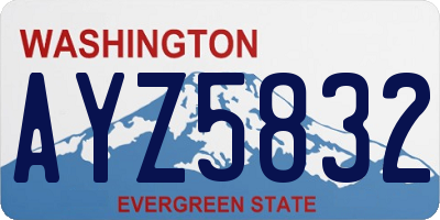 WA license plate AYZ5832