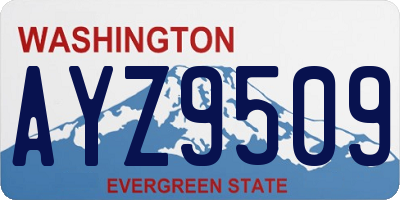 WA license plate AYZ9509