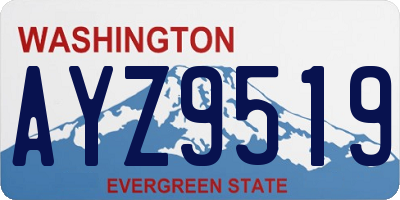 WA license plate AYZ9519