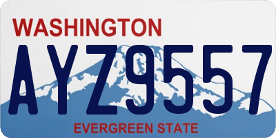 WA license plate AYZ9557