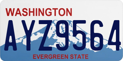 WA license plate AYZ9564