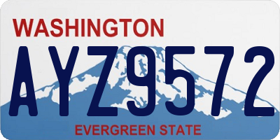 WA license plate AYZ9572