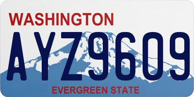 WA license plate AYZ9609