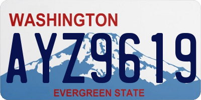 WA license plate AYZ9619
