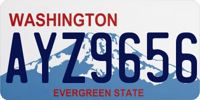 WA license plate AYZ9656