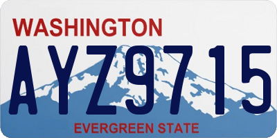 WA license plate AYZ9715