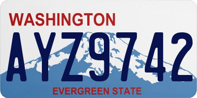 WA license plate AYZ9742