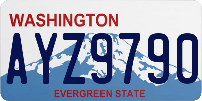 WA license plate AYZ9790