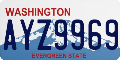 WA license plate AYZ9969