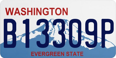 WA license plate B13309P