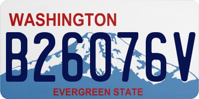 WA license plate B26076V