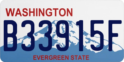 WA license plate B33915F