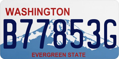 WA license plate B77853G
