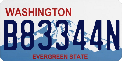 WA license plate B83344N