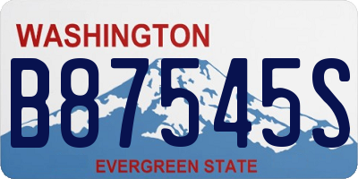 WA license plate B87545S