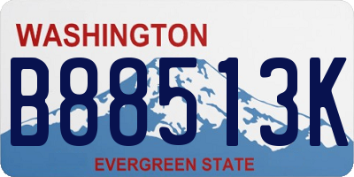 WA license plate B88513K