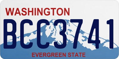 WA license plate BCC3741