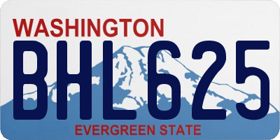 WA license plate BHL625