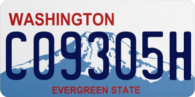 WA license plate C09305H