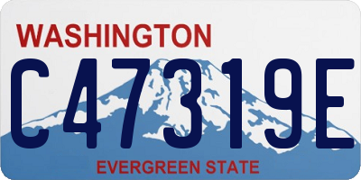 WA license plate C47319E