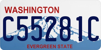 WA license plate C55281C