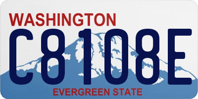 WA license plate C8108E
