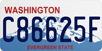 WA license plate C86625F