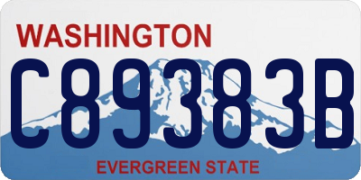 WA license plate C89383B