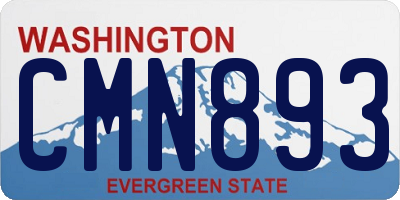 WA license plate CMN893