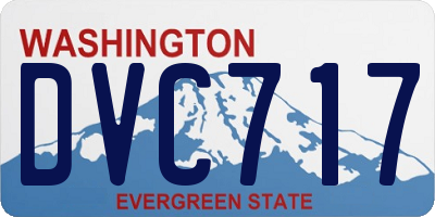 WA license plate DVC717