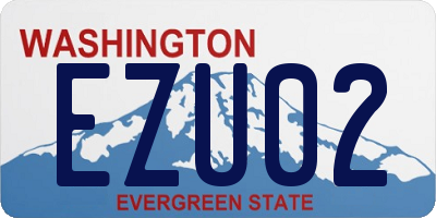 WA license plate EZU02