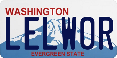 WA license plate LELWOR