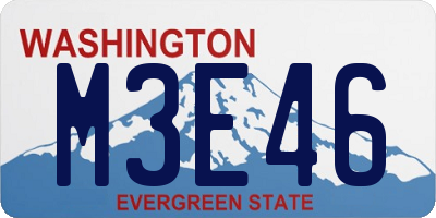WA license plate M3E46