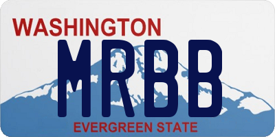 WA license plate MRBB