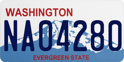WA license plate NA04280