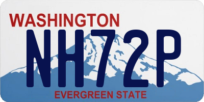 WA license plate NH72P