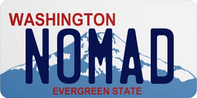 WA license plate NOMAD